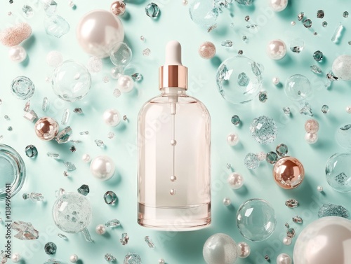 A white essence product bottle