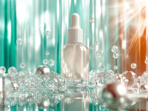 A white essence product bottle