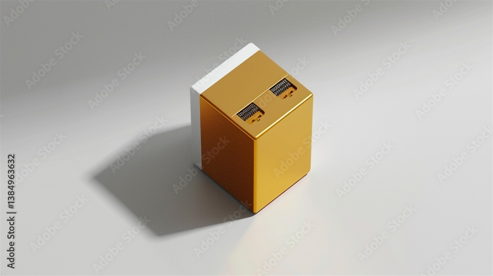 Obraz premium Photorealistic image of a usb food safety label with soft white backdrop 