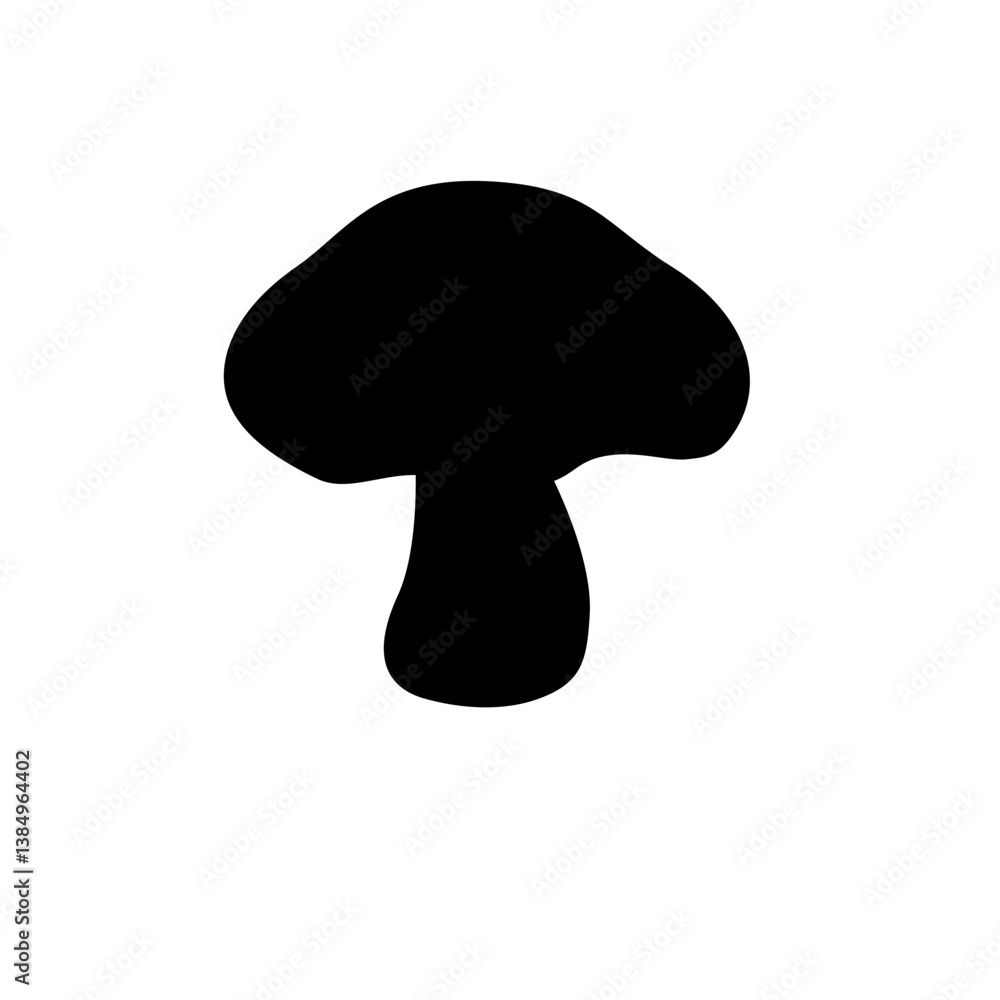 vector illustration of mushroom silhouette vector illustration of mushroom silhouette
