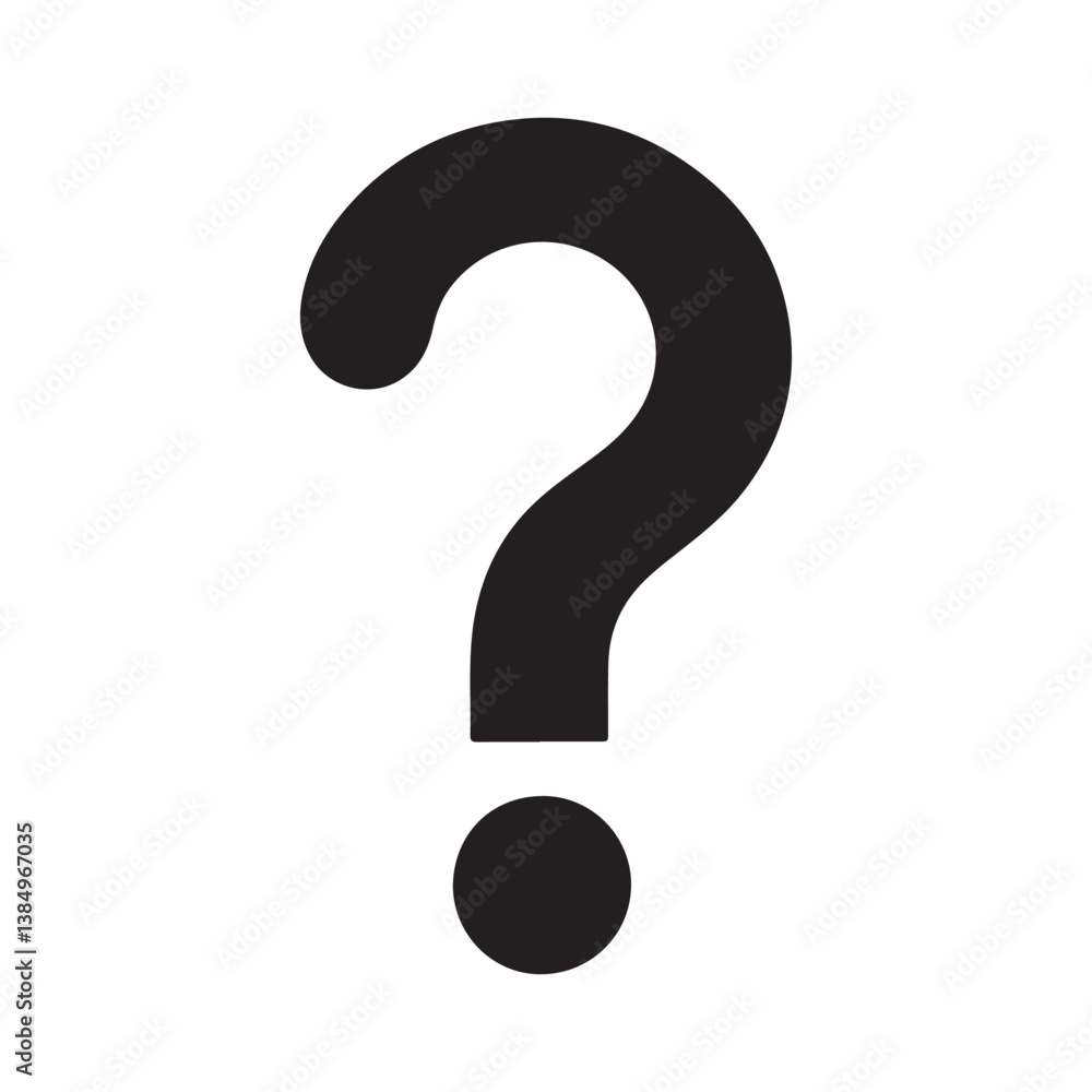 question mark silhouette on white background. Question mark icon sign vector illustration design question mark silhouette on white background. Question mark icon sign vector illustration design