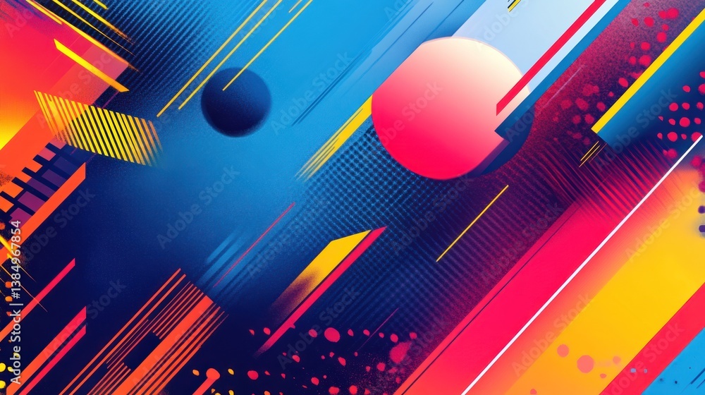 Abstract vibrant geometric design Abstract vibrant geometric design