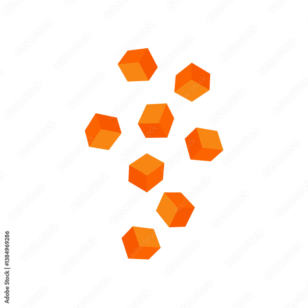 Carrots slices vector illustration Carrots slices vector illustration