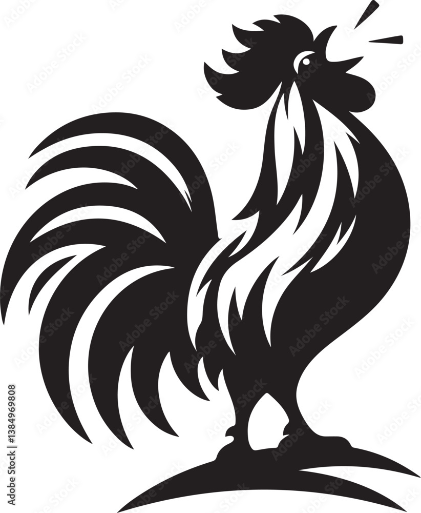 Obraz premium Rooster logo vector