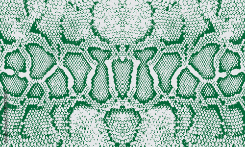 Texture pattern green white gray snake crocodile reptile seamless repeat. Amazing hand drawn vector illustration. Print