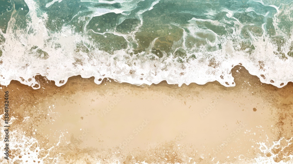 Ocean waves lapping on sandy beach. Possible stock photo use Background Ocean waves lapping on sandy beach. Possible stock photo use Background