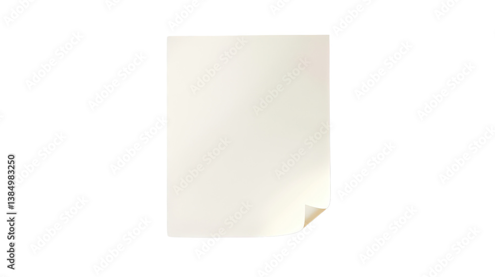 Blank Paper Page with Folded Corner: A blank page, subtly lit, featuring a delicately folded corner that hints at untold stories and creative potential. Blank Paper Page with Folded Corner: A blank page, subtly lit, featuring a delicately folded corner that hints at untold stories and creative potential.