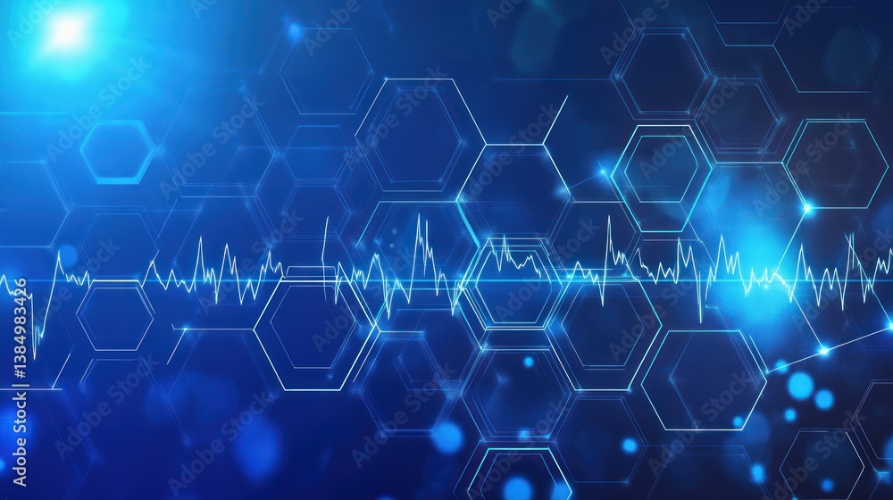 Abstract digital medical background with heartbeat lines Abstract digital medical background with heartbeat lines