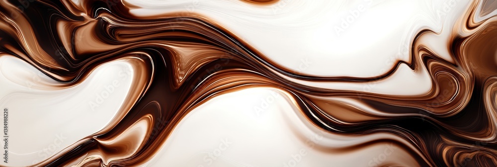 Swirling Chocolate: An abstract, delicious swirl of rich chocolate against creamy backdrop. Swirling Chocolate: An abstract, delicious swirl of rich chocolate against creamy backdrop.