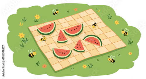 summer doodle picnic during summer day