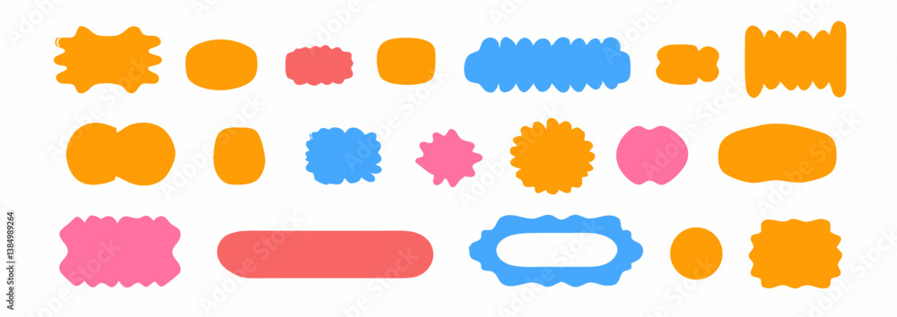 Colorful Graphic Shape Collection: A vibrant array of diverse, colorful graphic shapes perfect for adding visual interest to any design project. Colorful Graphic Shape Collection: A vibrant array of diverse, colorful graphic shapes perfect for adding visual interest to any design project.