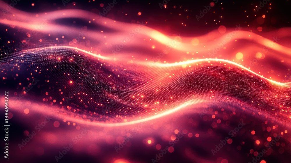 Abstract Red Energy Waves: A Digital Art Piece Abstract Red Energy Waves: A Digital Art Piece
