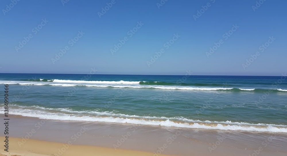 Azure Embrace: Midday's Coastal Calm AI Generated Azure Embrace: Midday's Coastal Calm AI Generated