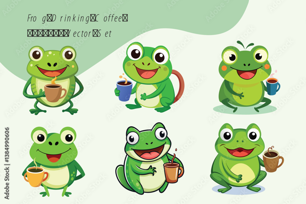 Frogs Cartoon Vector Illustration Frogs Cartoon Vector Illustration