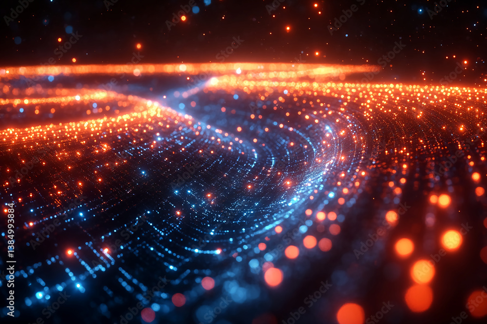 Connected Future – Futuristic Illustration of a Digital Society with Glowing Networks Connected Future – Futuristic Illustration of a Digital Society with Glowing Networks