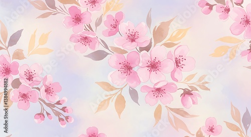 Wallpaper Mural Pastel Blossom Dream AI Generated Torontodigital.ca