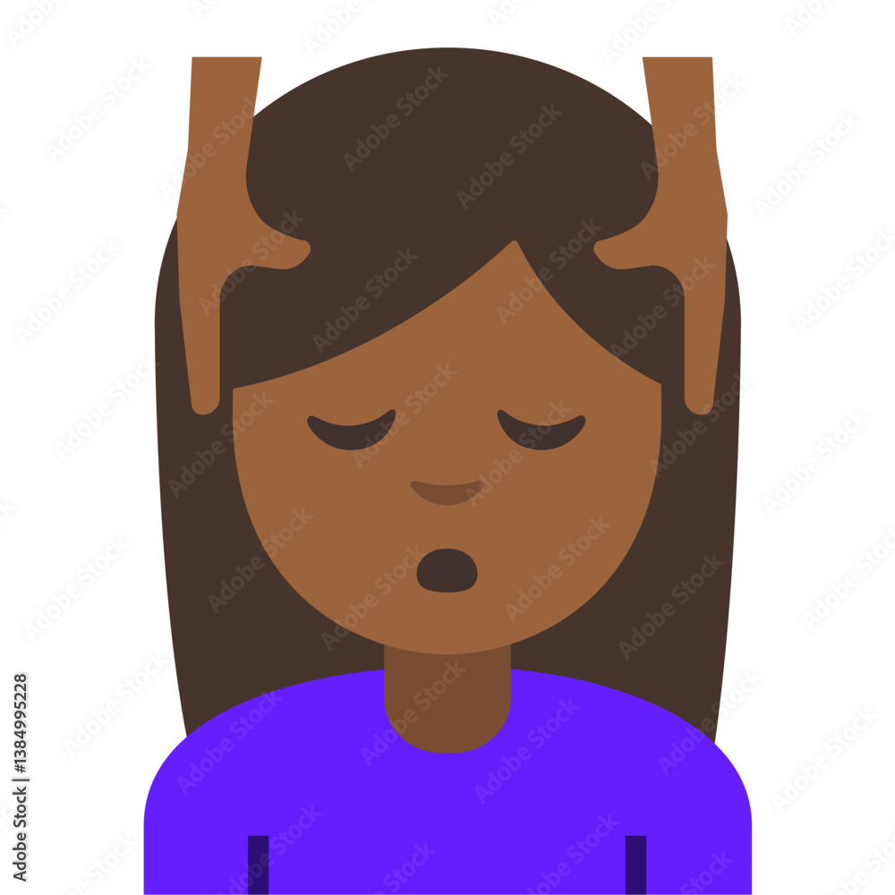 Obraz premium Head Massage (Medium-Dark Skin) 