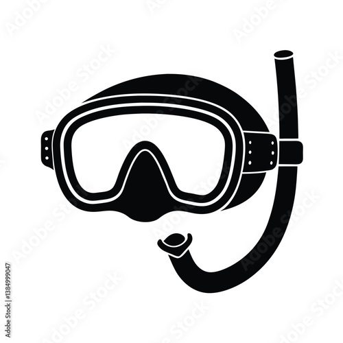 Snorkel vector silhouette