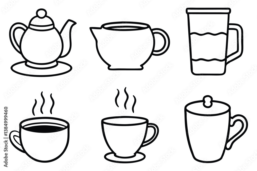 Chai Line Art Illustration Simple Design for Creative Artwork Chai Line Art Illustration Simple Design for Creative Artwork