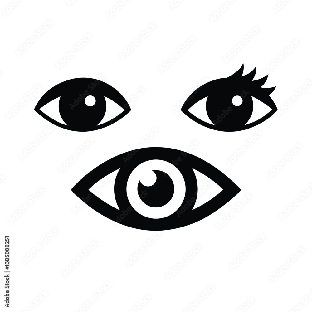 vector silhouette of human eyes vector silhouette of human eyes