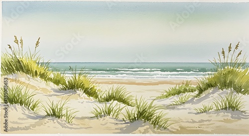 Wallpaper Mural Coastal Serenity: Morning's Embrace AI Generated Torontodigital.ca