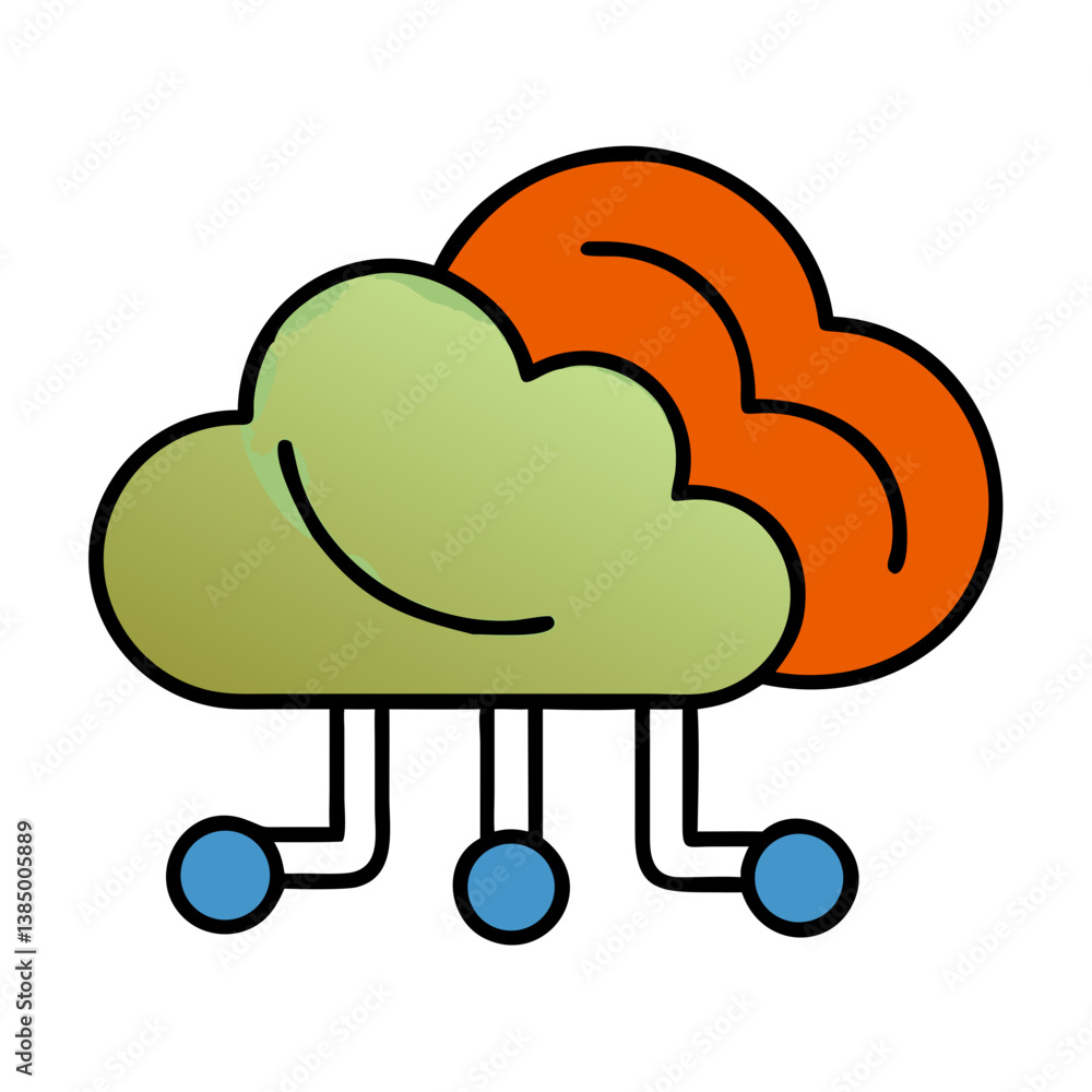Cloud Computing Network Data Storage, Servers, Digital Infrastructure Cloud Computing Network Data Storage, Servers, Digital Infrastructure