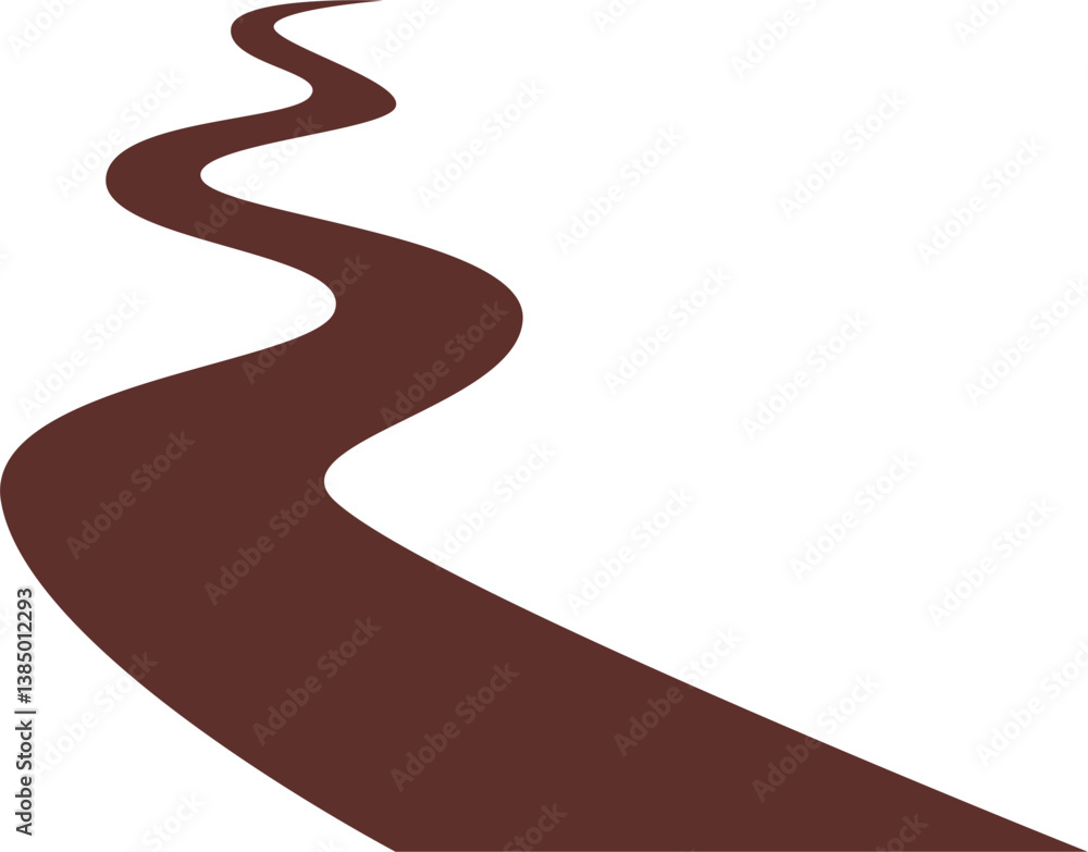 Winding path illustration Winding path illustration