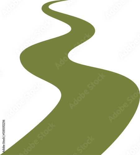 Winding path illustration 