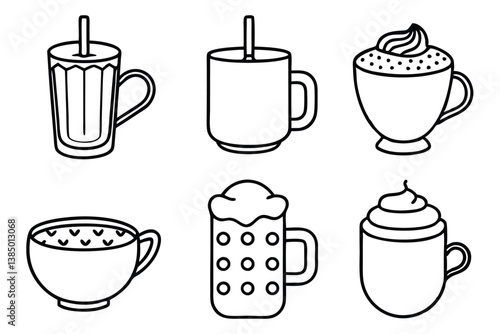 Champurrado Line Art Illustration Creative Design for Unique Artwork 