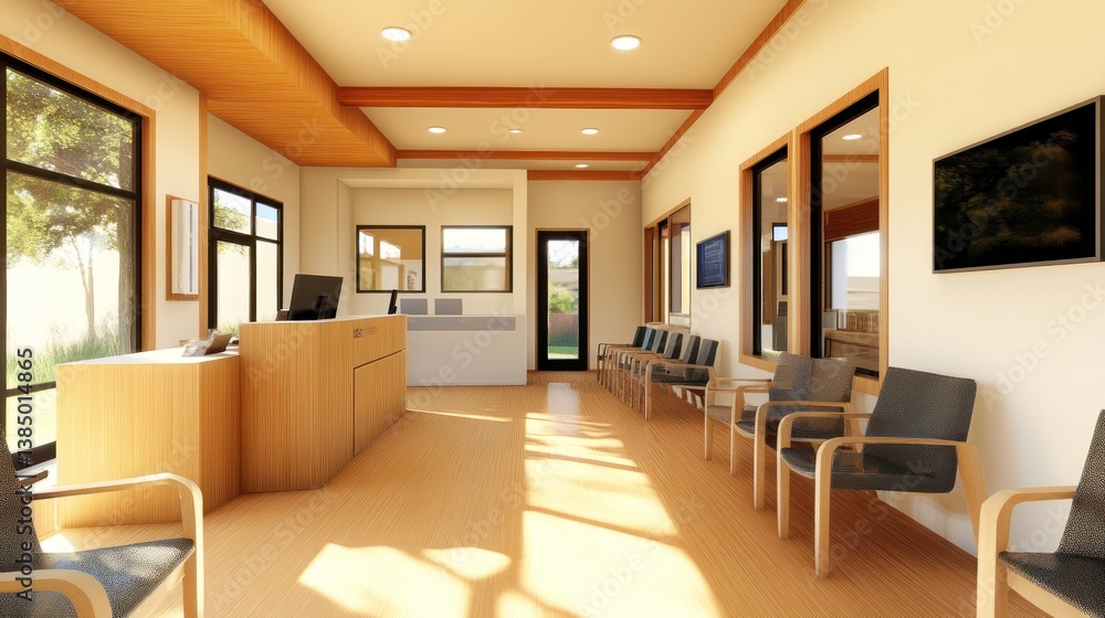 Fototapeta premium Modern Vet Clinic Waiting Room