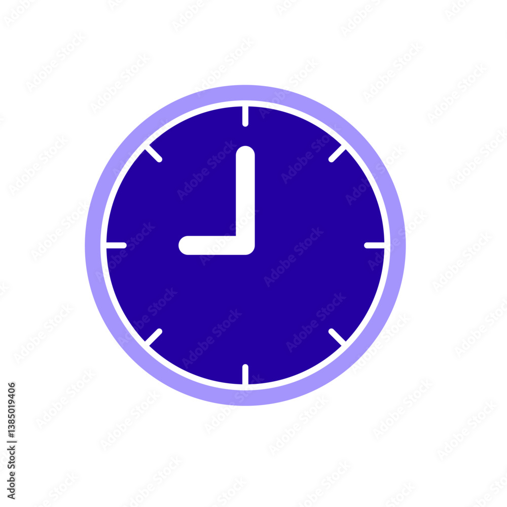 Icon a clock, isolated against a clean background. Icon a clock, isolated against a clean background.