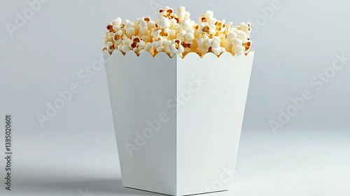 mockup of a blank, Popcorn cup, photo realistic, white background,