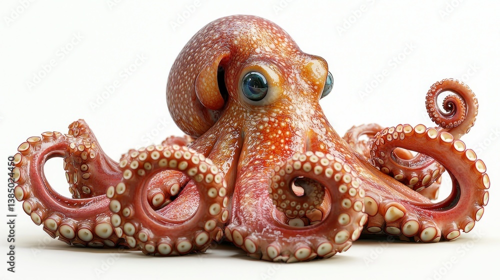 Obraz premium Vibrant Octopus: A Close-Up of an Eight-Armed Wonder