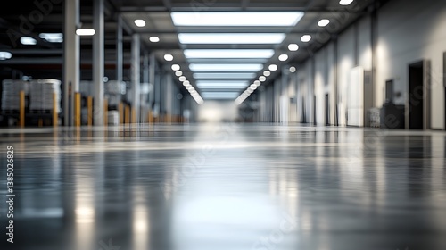 Wallpaper Mural A blurred logistics scene with warehouse inventory in the background. Torontodigital.ca