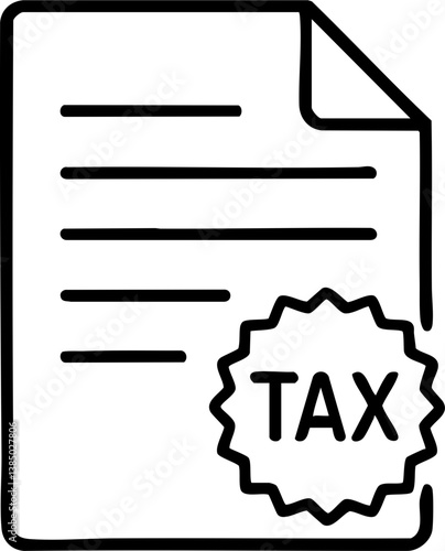 Import Tariffs policy impact concept. Tax document with a highlighted tax label.