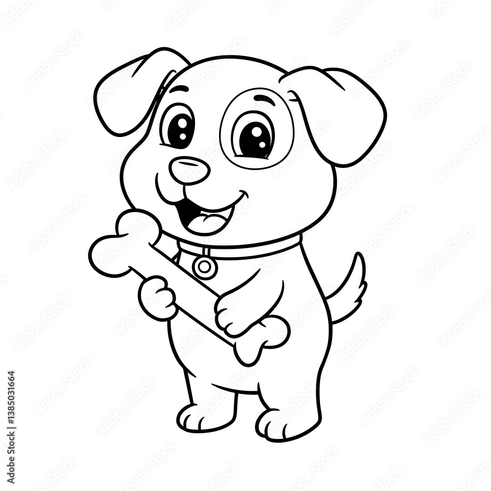 Cute Puppy Coloring Page Free Printable Dog Bone Cute Puppy Coloring Page Free Printable Dog Bone