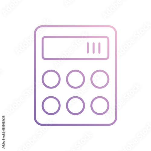 Calculator  icon isolated on a white background. Vector illustration.
