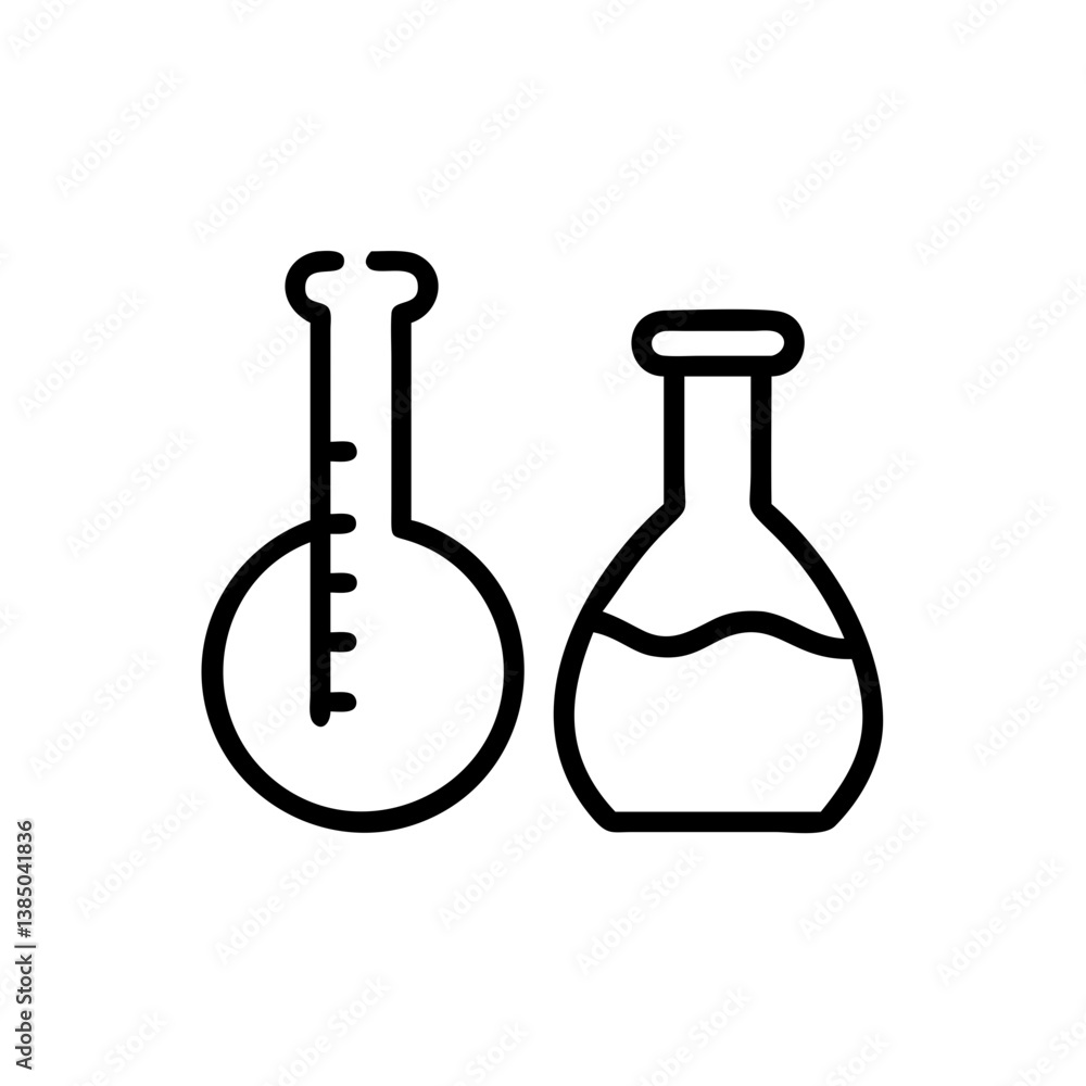 Chemical test tube pictogram icons set. equipment isolated on white. Experiment flasks for science experiment. chemical lab equipment isolated icons on white background: flask, test tube
Chemical test tube pictogram icons set. equipment isolated on white. Experiment flasks for science experiment. chemical lab equipment isolated icons on white background: flask, test tube