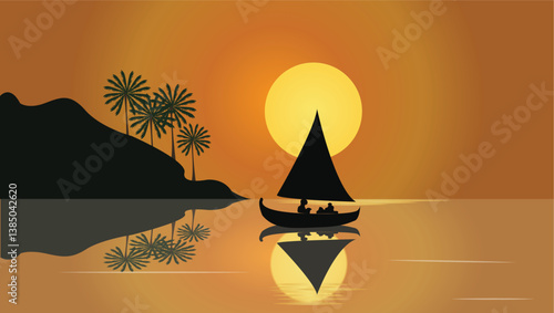sailing boat on the sea