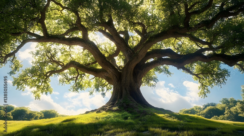 Fototapeta premium ancient charter oak tree