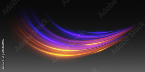 Abstract light trace of lines and speed.