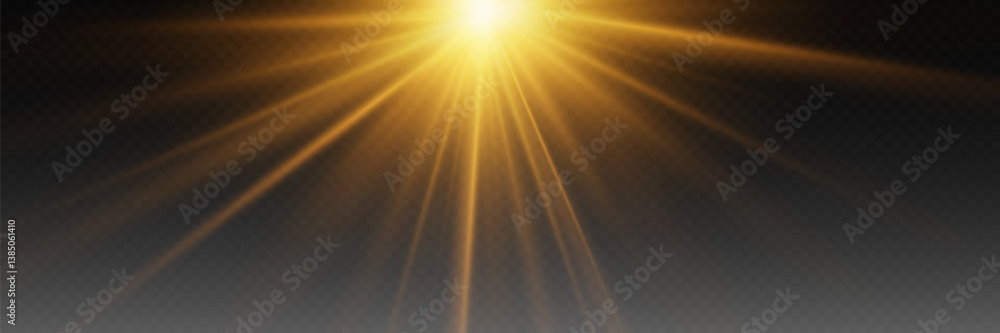 Magic light effect of light rays. On a transparent background. Magic light effect of light rays. On a transparent background.