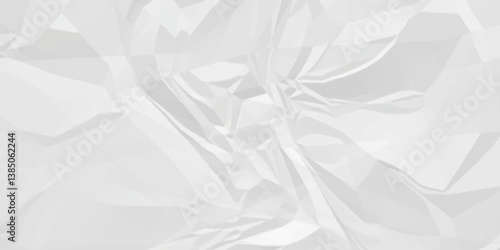 The texture of white paper is crumpled Background Old vintage page Hardboard with copy space for text