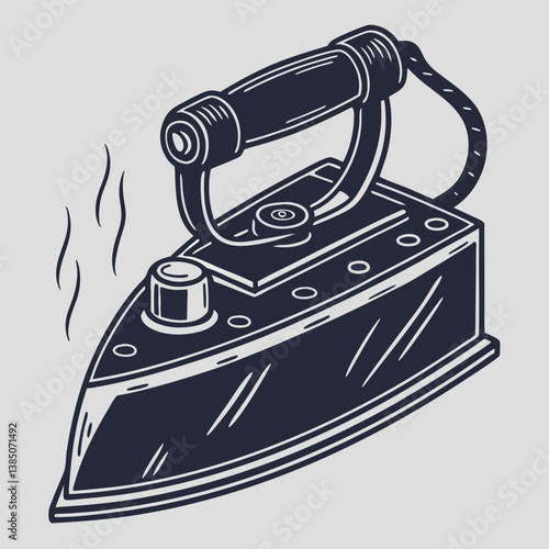 Iron icon in detailed illustration