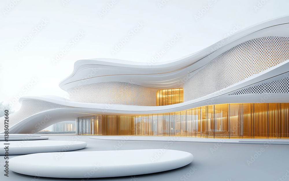 Obraz premium Minimalist modern architecture and spatial structure 