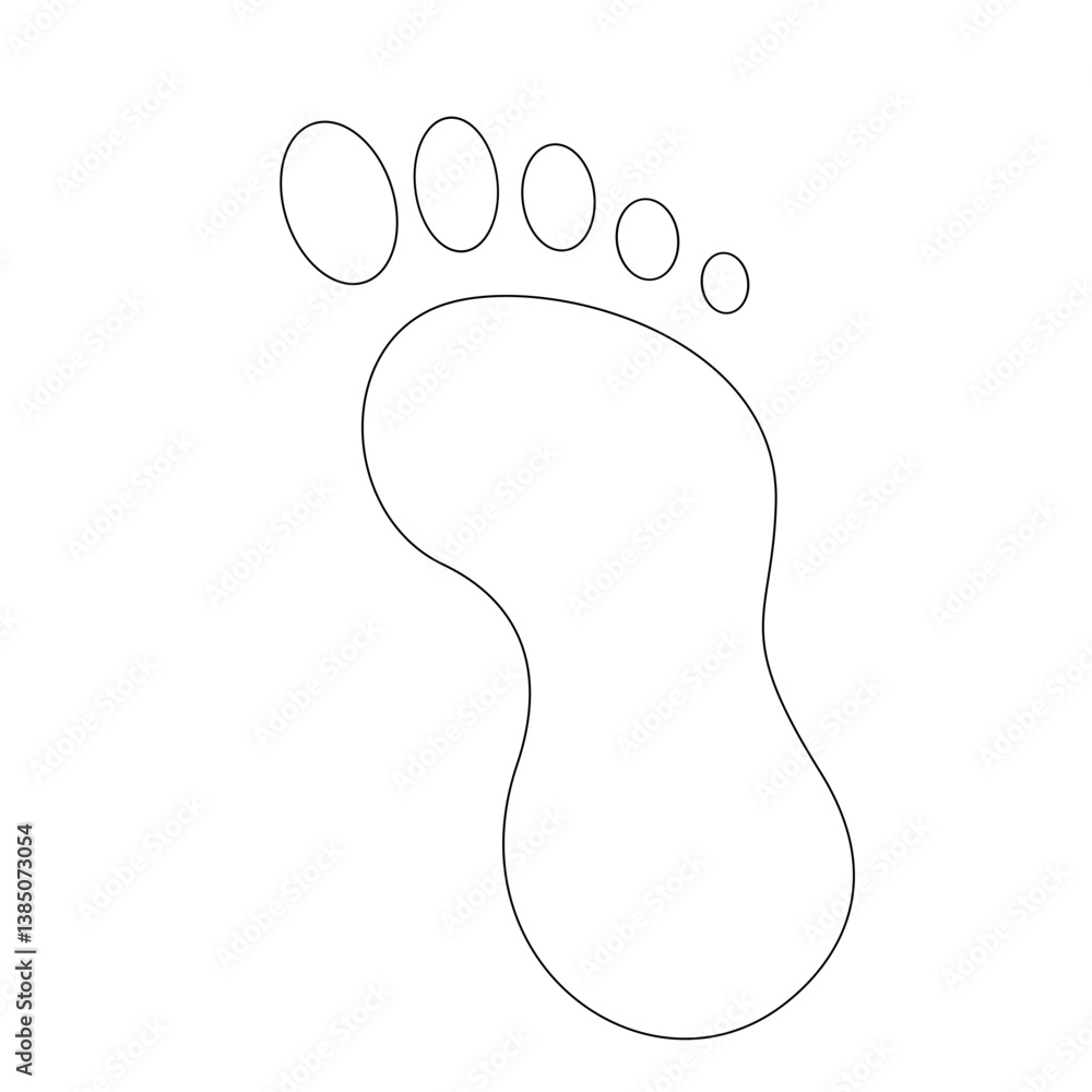 Obraz premium human foot print