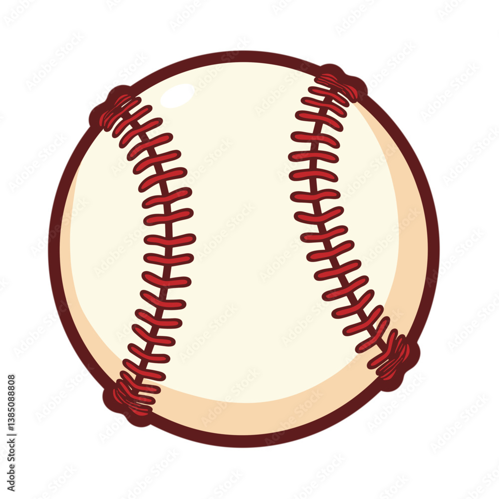 Baseball illustration on a white background Baseball illustration on a white background