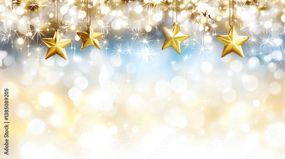 A festive christmas background adorned with shimmering gold stars creating a joyful holiday spirit atmosphere A festive christmas background adorned with shimmering gold stars creating a joyful holiday spirit atmosphere