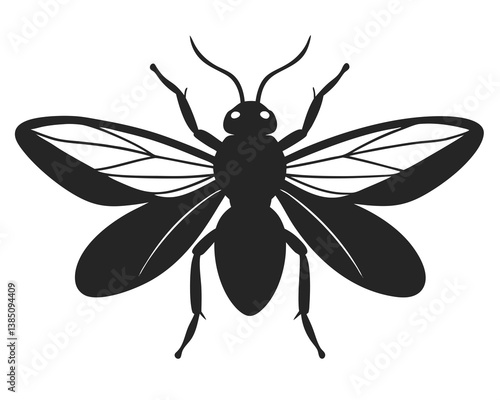 Insect silhouette vector illustration