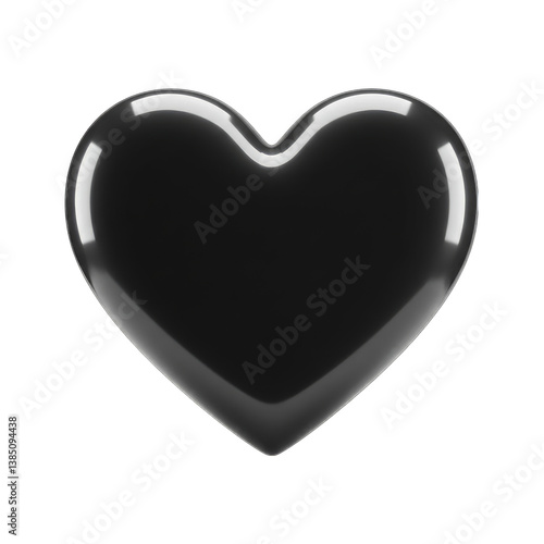 Black Heart: Glossy 3D Render
